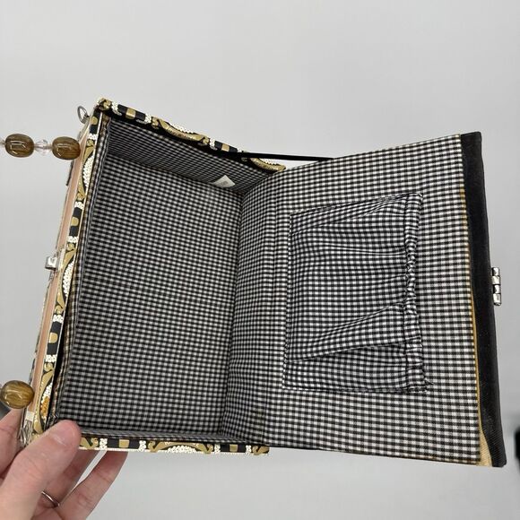 NYC Cigar Box Novelty Purse Bag Beaded Skyline Funky Style - Picture 5 of 12